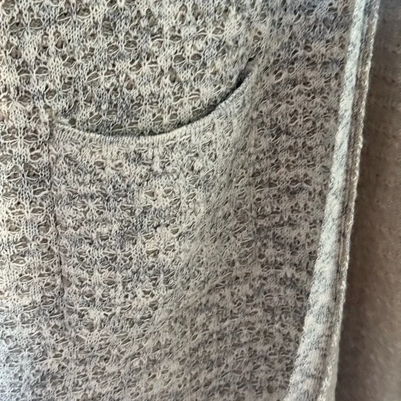 World Market One Size Kimono Cardigan Poncho Duster L XL 1X 2X 3X Pockets Taupe - Picture 7 of 12